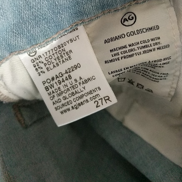 Jean Legging Cheville AG Adriano Goldschmied Taille 31 - Couleur 18 Ans, Neuf Avec étiquettes, Délavé
